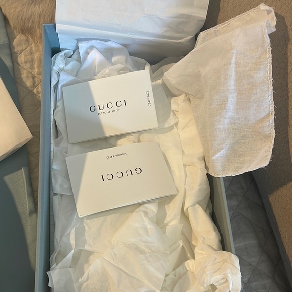 Gucci Liberty of London 38 1/2 infinity black holly print flats NIB size 8 - Picture 15 of 16